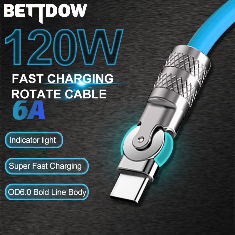 Kabel Data Type C Fast Charging Kabel Casan Tipe C Micro USB iOS Lightning dengan Adaptor 240W Rotas