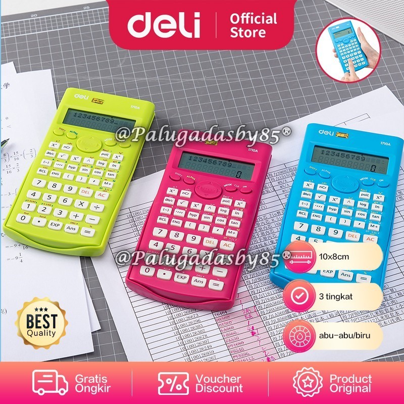 

(1 Biji) Kalkulator DELI E1710A Scientific 240 Functions 10+2 Digits / Calculator Deli E1710A 240 F / Kalkulator Sains Deli E1710A / Deli E1710 A / Deli E 1710A