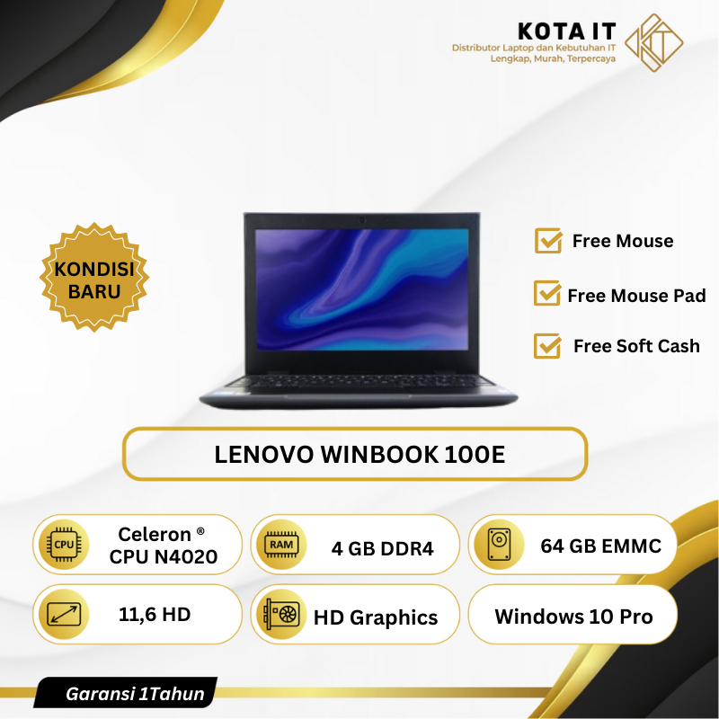 LAPTOP 2Jutaan Lenovo Winbook 100e RAM 4GB