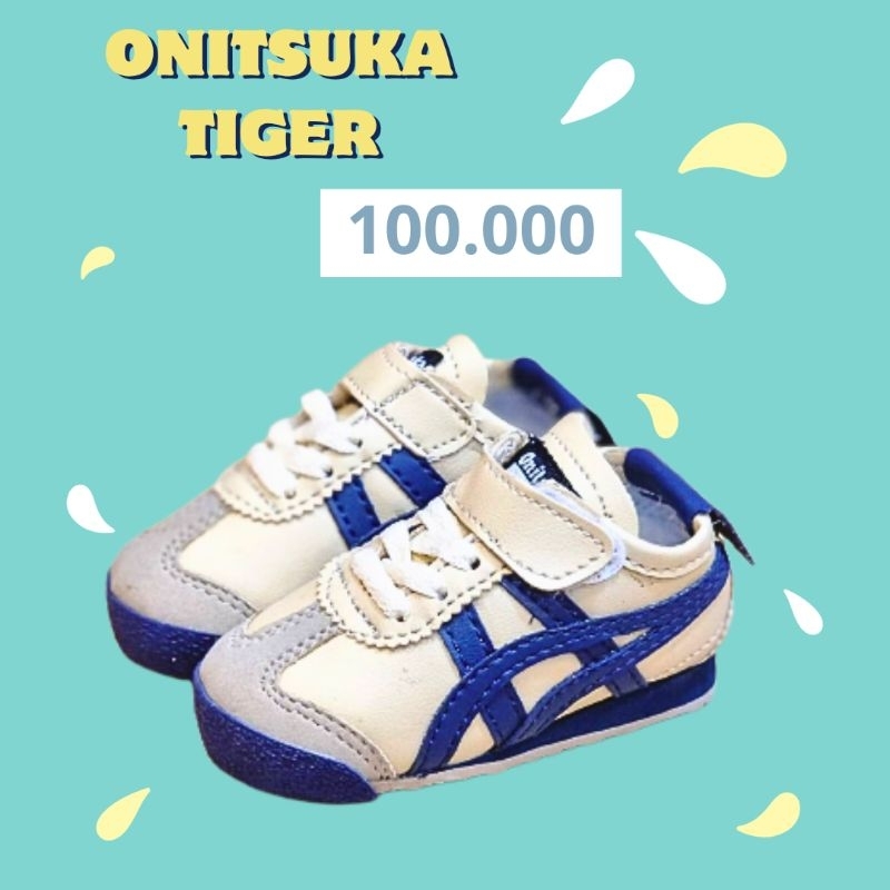 Sepatu Anak Onitsuka Tiger Tali Perekat Laki-Laki Dan Perempuan