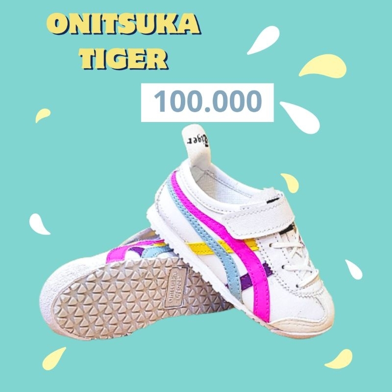 Sepatu Anak Onitsuka Tiger Tali Perekat Laki-Laki Dan Perempuan