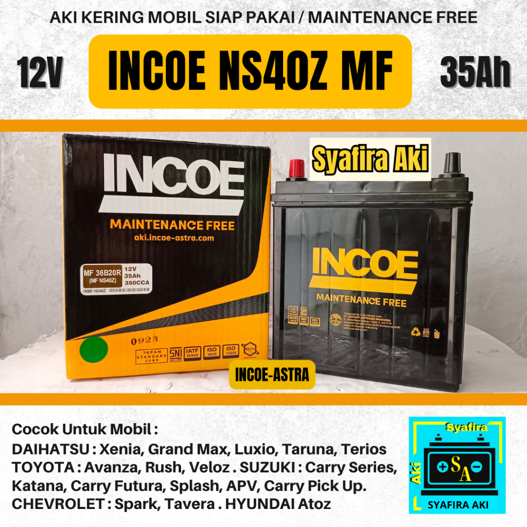 AKI MOBIL APV, GRANDMAX, CARRY PICK UP, LUXIO INCOE ASTRA NS40Z MF