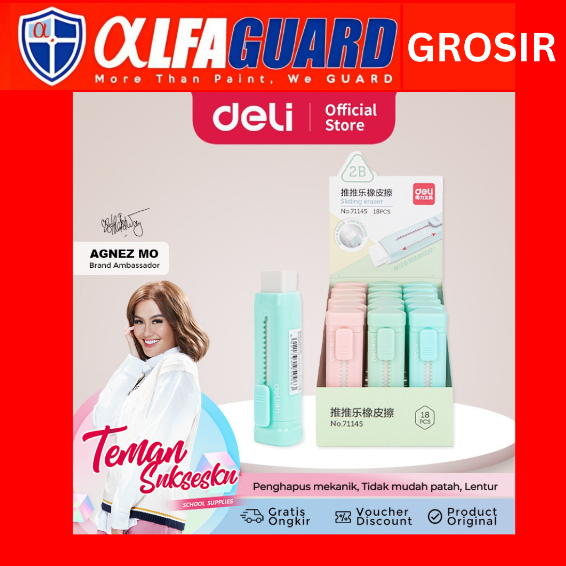 

Deli Sliding Eraser / Penghapus Mekanik / Hapusan Mekanik Warna Lucu 71145