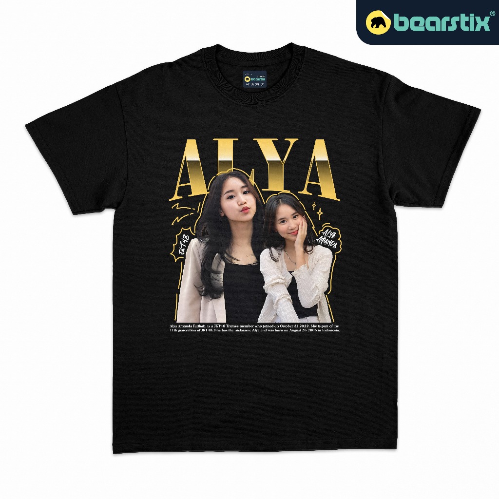 SHINZO - Tshier Alya JKT48 - Kaos Alya Amanda - Baju Wota - Tshirt Oshi Jkt48 - Kaos Streetwear