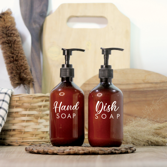 

YURA LABEL Cutting Sticker Sabun Shampoo Botol Pump/Spray Amber Frost (Botol dijual Terpisah)