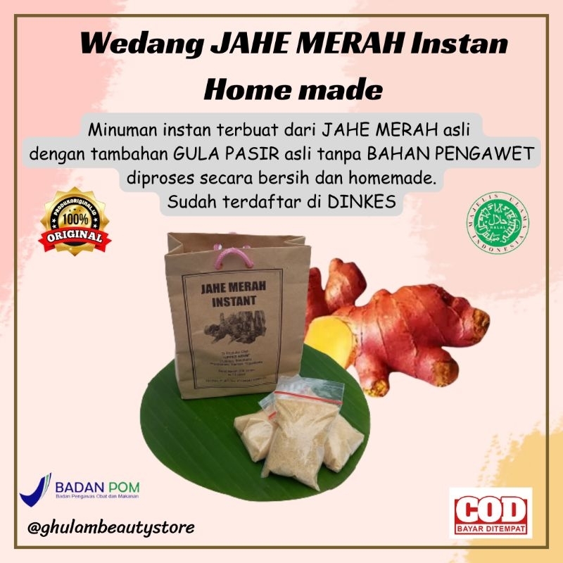 

Jahe Merah Bubuk Murni Instan Homemade Originalu