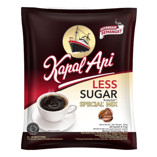 

Kapal Api Less Sugar isi 20 Sachet