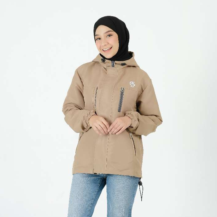 Jaket Parasut Wanita Waterproof Model Elbrus Size S M L XL XXL Original FCF / Jaket Wanita Anti Air