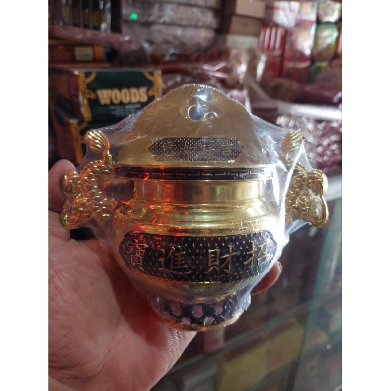 Tempat Hio Dupa Kuningan Naga Thikong Tembok Pintu