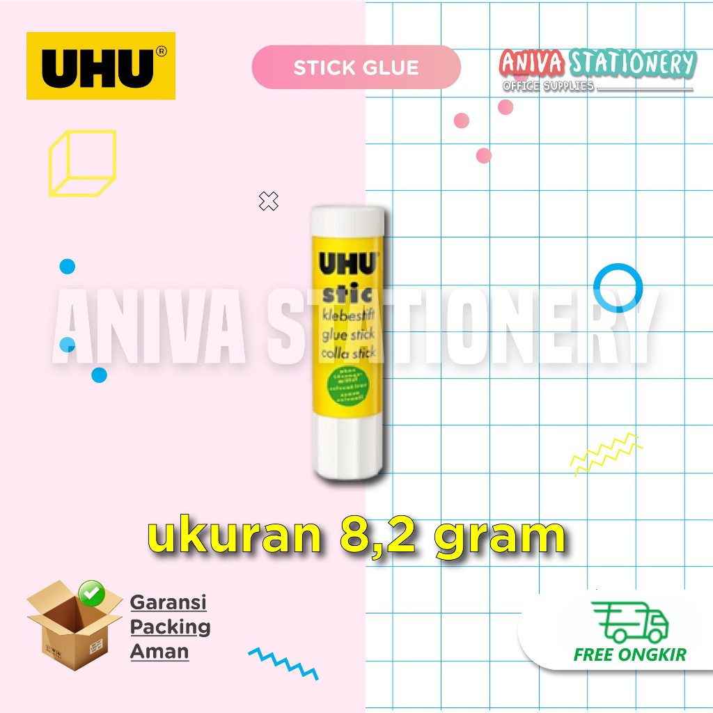 

UHU STIC LEM STICK 8,2 GRAM GLUE STIK