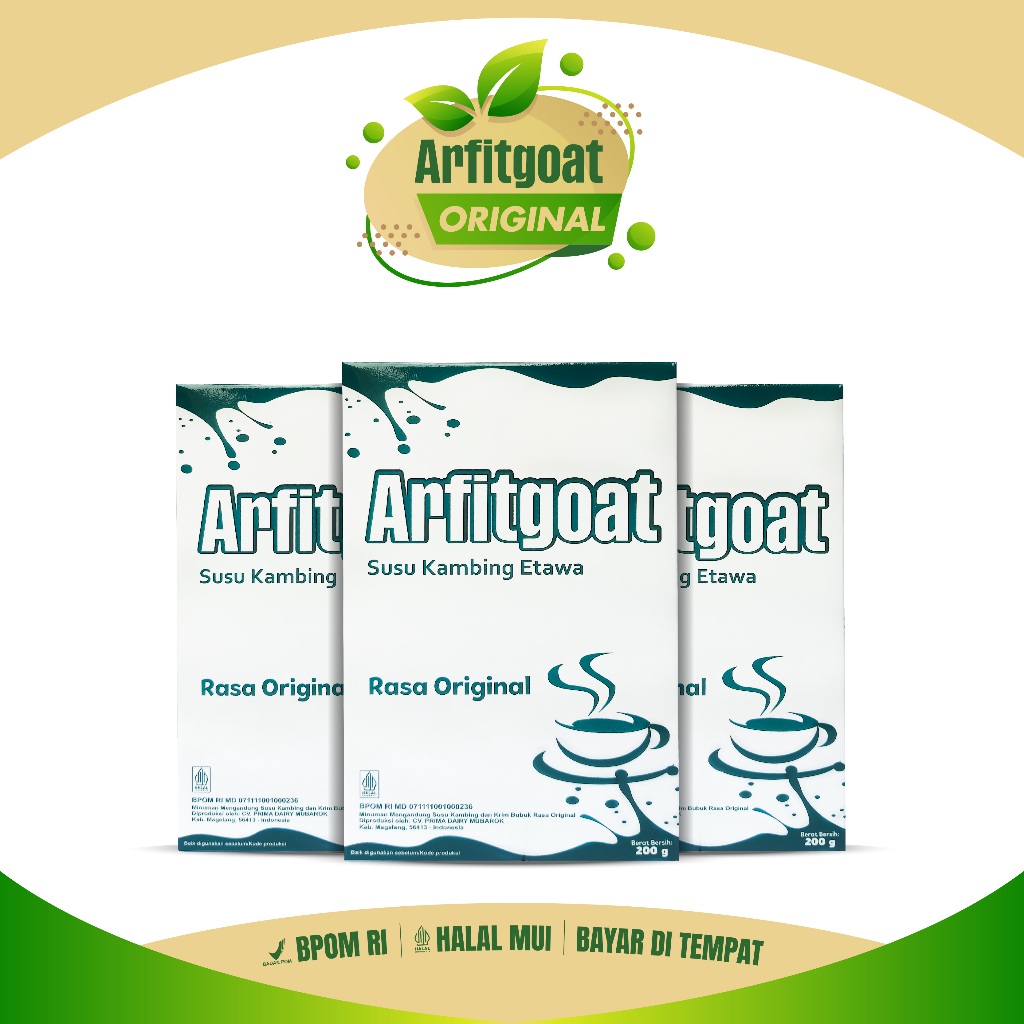 

[Paket 3 Box] ARFITGOAT Susu Etawa Premium Arfitgoat Original Putih Membantu Menjaga Kesehatan