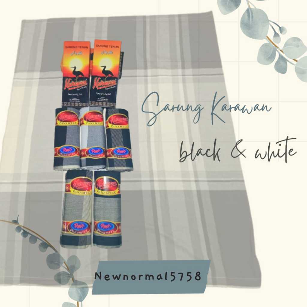 Sarung KARAWAN BLACK&WHITE / MULTICOLOUR TERMURAH
