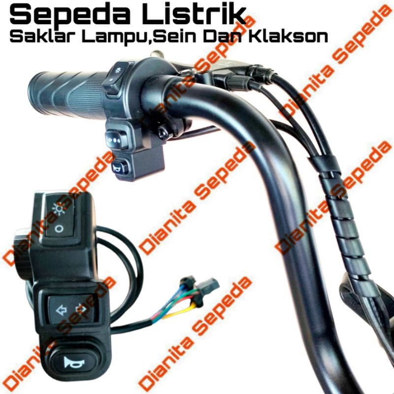 saklar lampu sepeda listrik exotic pacific uwinfly goda sein klakson aksesoris sepeda listrik