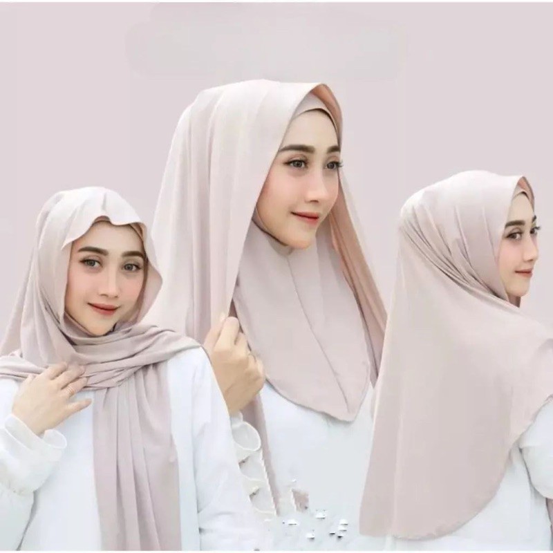 (COD) OFI HIJAB - PASHMINA INSTAN JERSEY INER 2IN1 OVAL Jilbab Pasmina Inner Premium Letoy Hijab Ins