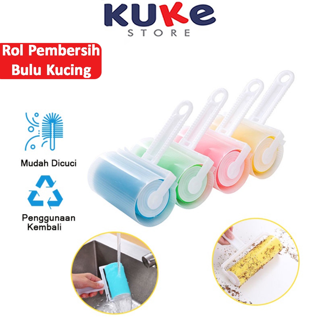 KUKE Roller Pembersih Bulu Kucing Refill Pembersih Bulu Kucing Rol Bulu Kucing Sticky Roll Pembersih