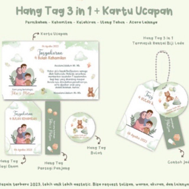 

Hangtag Set 3in1