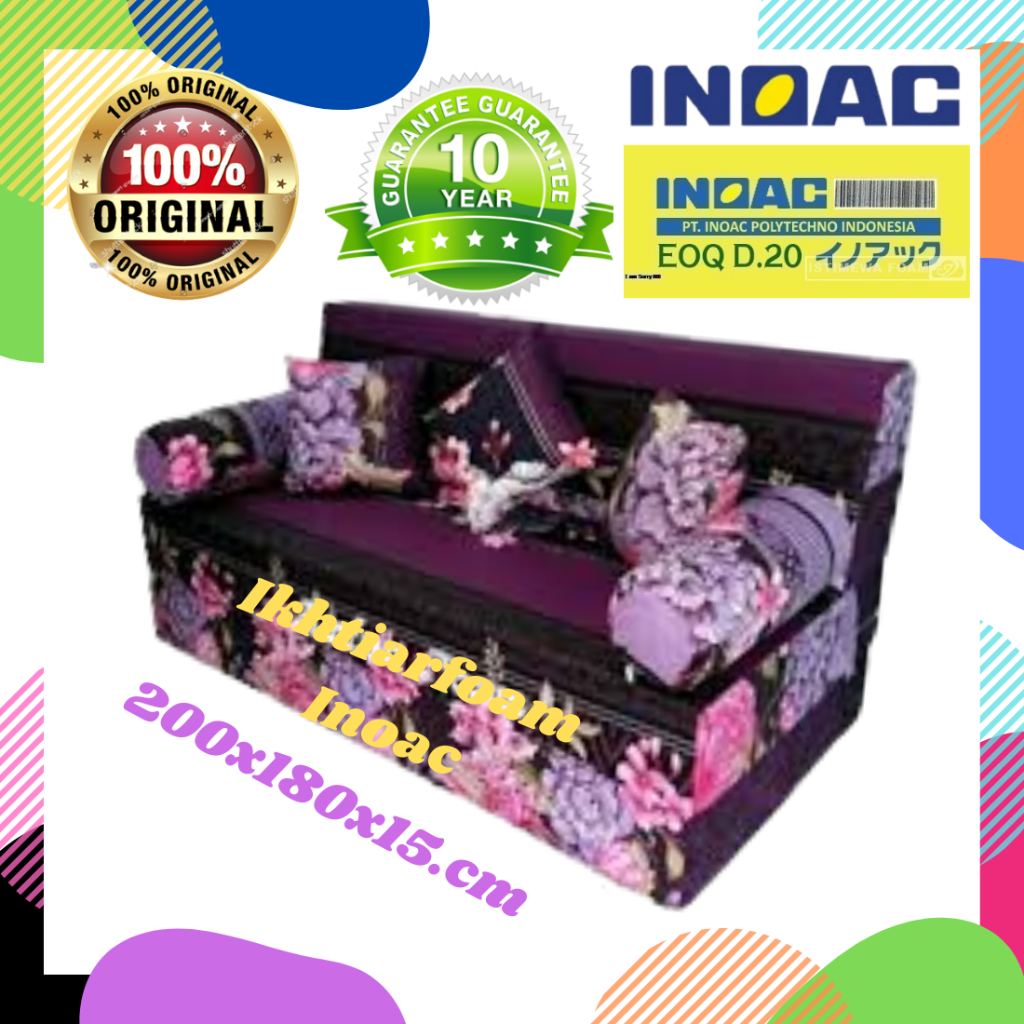 Sofa bed INOAC NOMOR 1 sofabed busa Inoac 200X180X15 CM bisa di lipat ruang tamu model minimalis