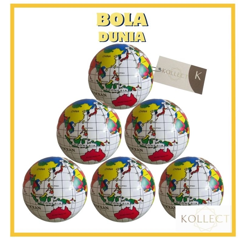 KOLLECT Bola Karet Globe Bola Dunia Mainan Anak