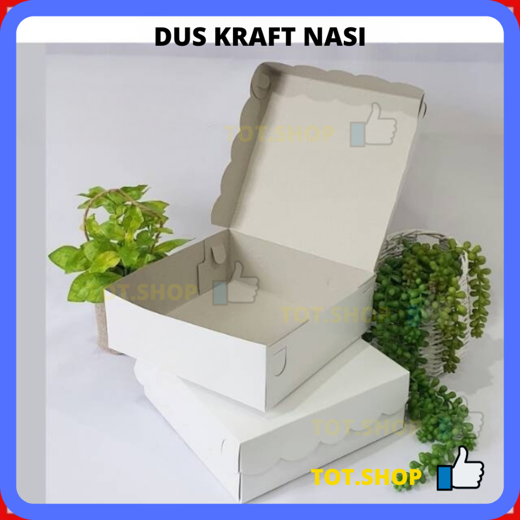 

[10-PCS] Dus Kraft Nasi Putih/Coklat Dus Box Catering / Paper Lunch Box Laminasi / Dus Nasi Hajatan / Dus Brownies / Kotak Nasi Renda / Dus Kue / Kardus Nasi / Kotak Makan / Dus Hampers