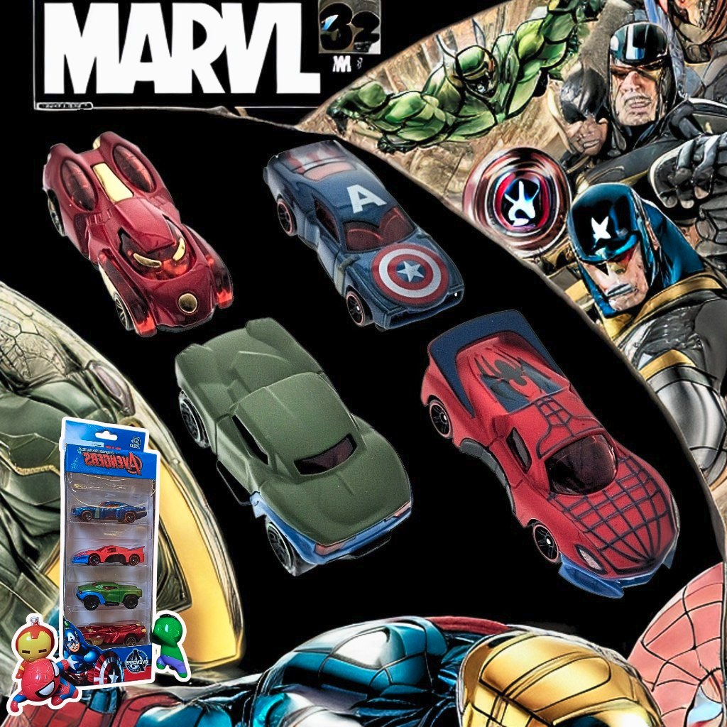 Diecast Mobil Avengers Superheroes 4pcs | mobil mobilan anak avengers
