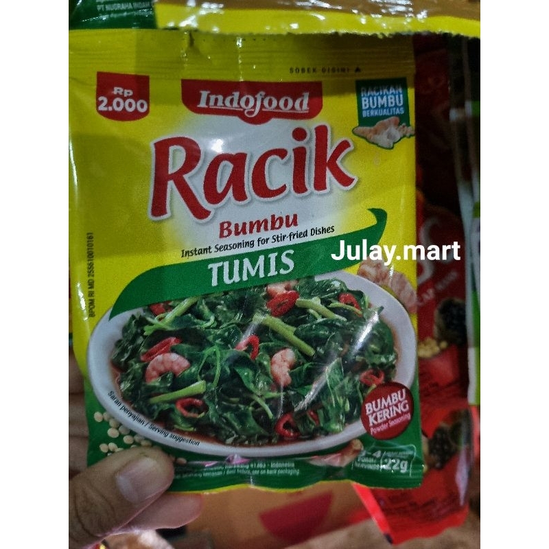 

julay| bumbu racik indofood instan tumis sayur kangkung buncis