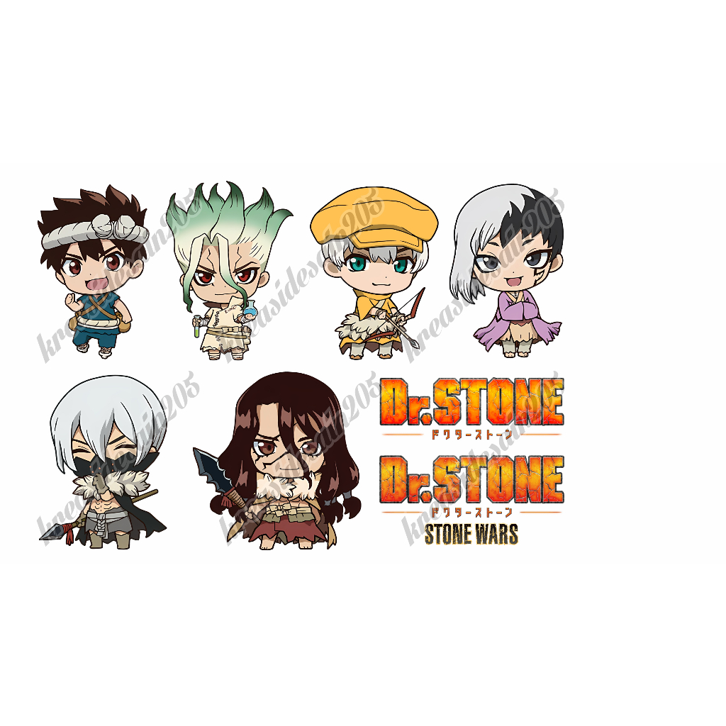 

Isi 8pcs stiker dr stone anti pudar anti air