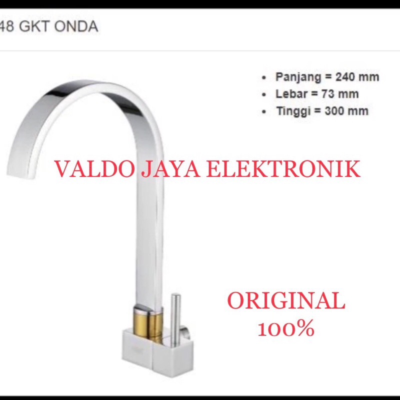 ONDA Kran Cuci Piring Minimalis V-648 GKT Kran Wastafel Kran Tembok