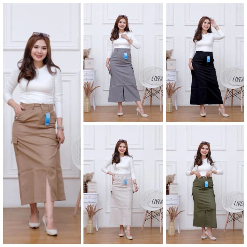 ROK SPAN CARGO // ROK CARGO WANITA - KATUN TWILL BEST SELLER
