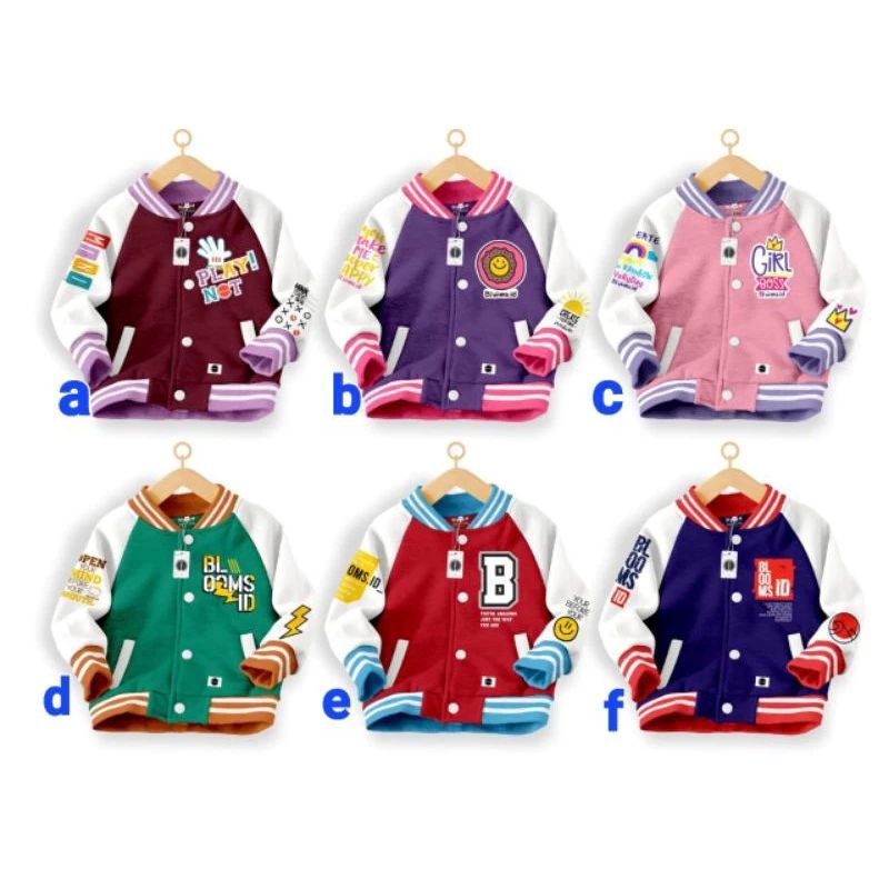 jaket anak bloom varsity