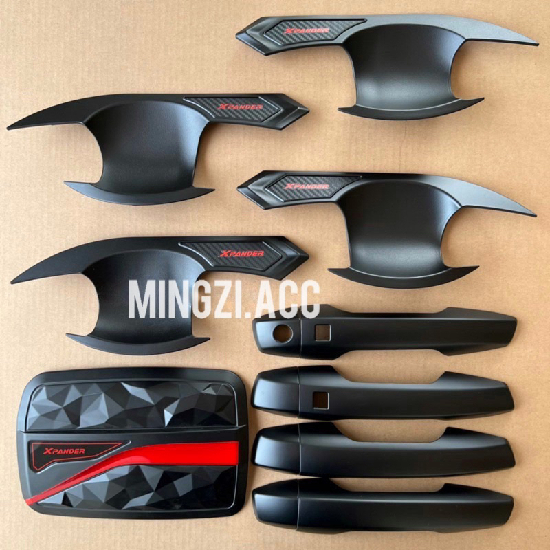 XPANDER 2018 2020 2022 2023 2014 PAKET LENGKAP HANDLE MANGKOK TUTUP BENSIN COVER PINTU MOBIL HITAM B