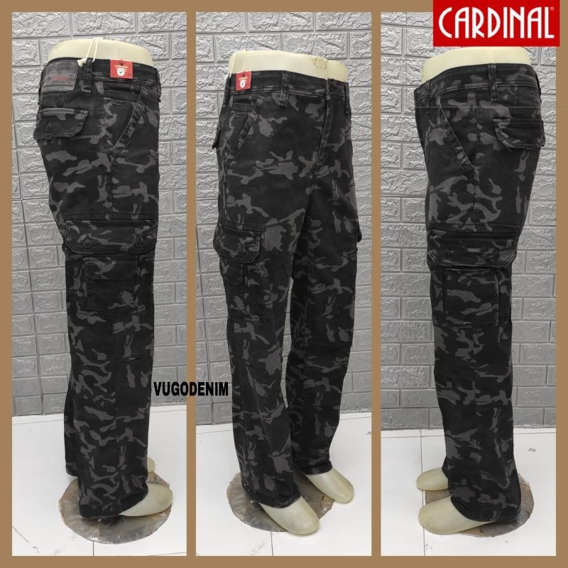 CARDINAL size 27-38  celana panjang cargo loreng / celana panjang loreng
