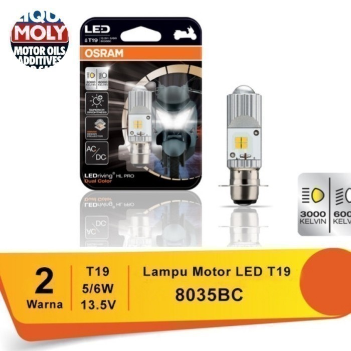 Lampu LED Motor Xeon Osram T19 PRO 2 Warna Putih Kuning