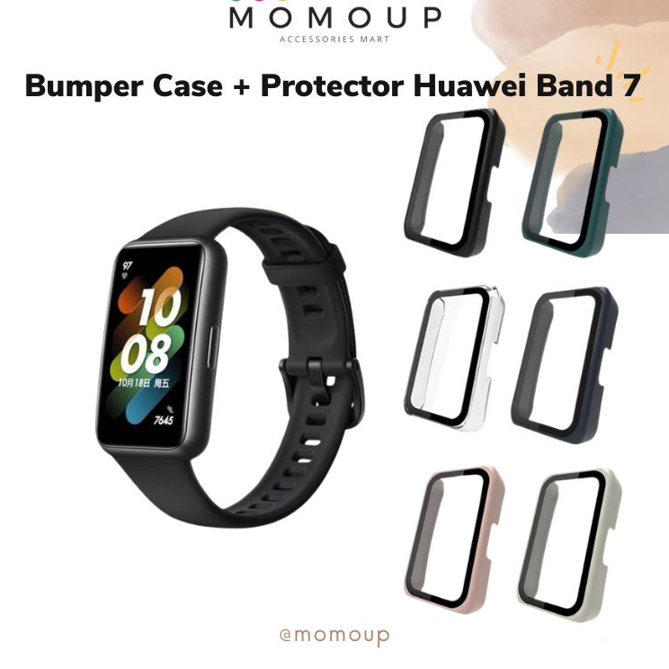 ✨ 7.7  Bumper Case Huawei Band 7 Bumper Case Screen Protector Huawei Band 7 Casing Colors