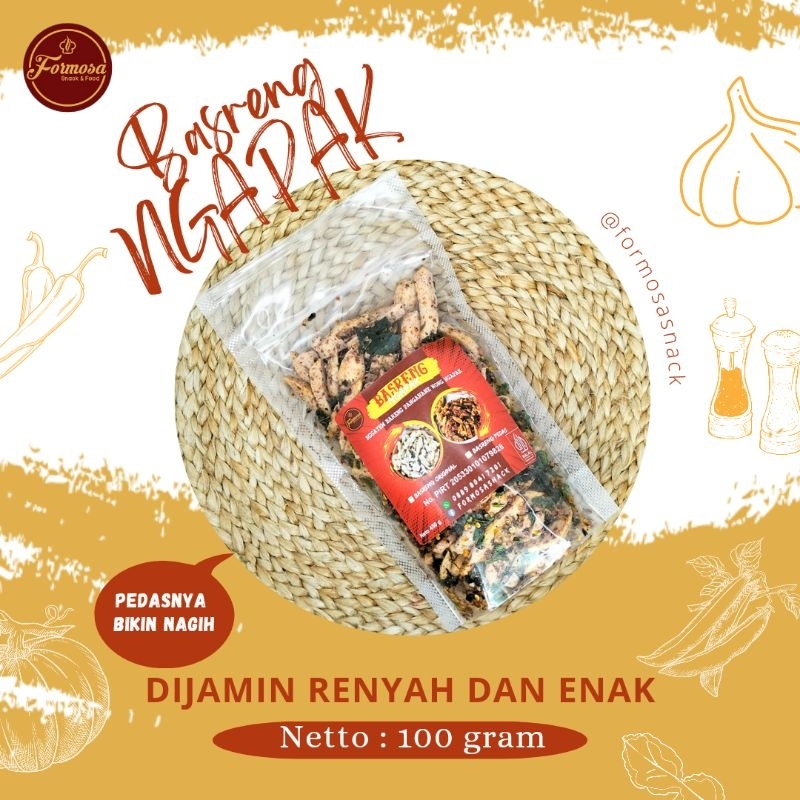 

Formosa Snack - BASRENG ORI PEDAS DAUN JERUK kemasan 100 gram