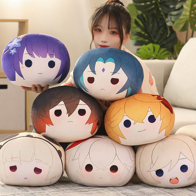 ➽FVf Bantal Tidur/Bantal Sofa/Boneka Bantal Karakter Anime Game Genshin Impact Terbaru Berbahan Halu