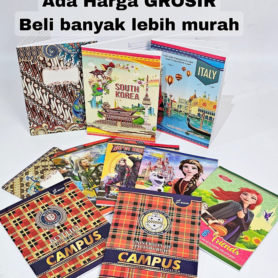 

#Sale SOS Buku Tulis X-Book Kwarto/Kecil isi 38(10bk) / Buku Catatan / Buku Sekolah Bergaris
