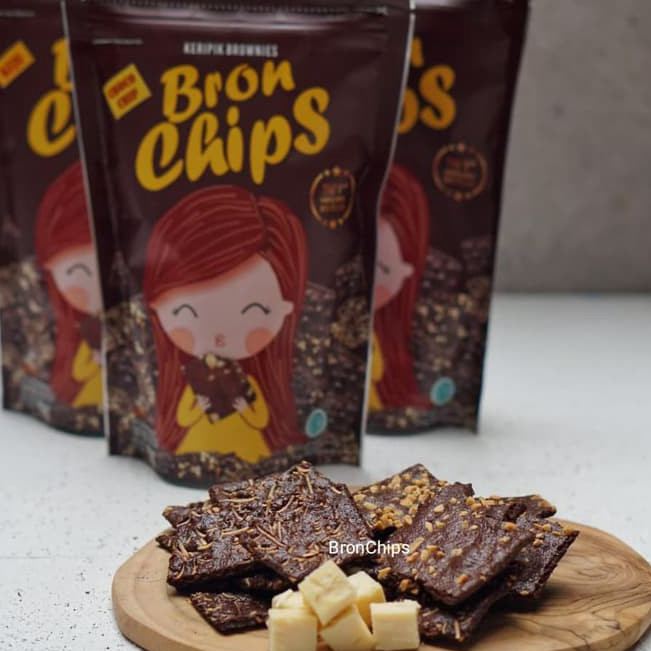 

12.12 MALL [Harga Grosir ] Bronchips Keripik Brownies Keju Kacang Greantea ChocoChips 60gr bronchip brownies