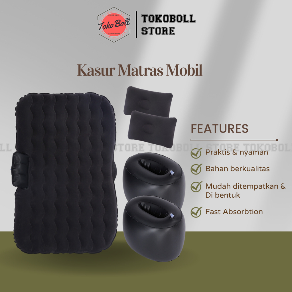 Kasur Angin Mobil Pompa Otomatis | Kasur Mobil Jok Belakang Baris ke 2 | Kasur Camping Angin Otomati