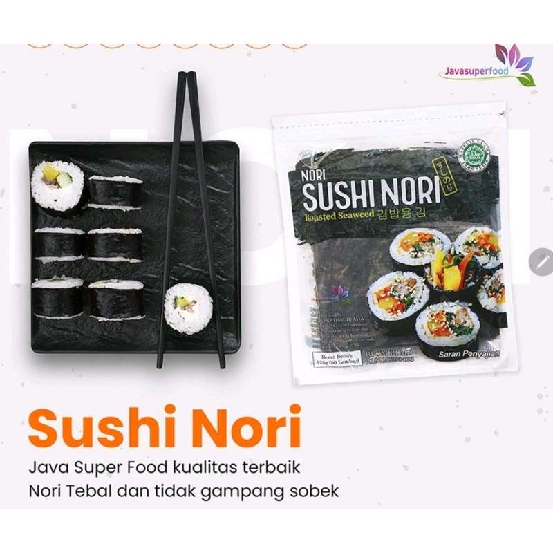 

nori java 50 lembar sushi nori sakao halal termurah rumput laut seaweed bento nori java kimbap murah