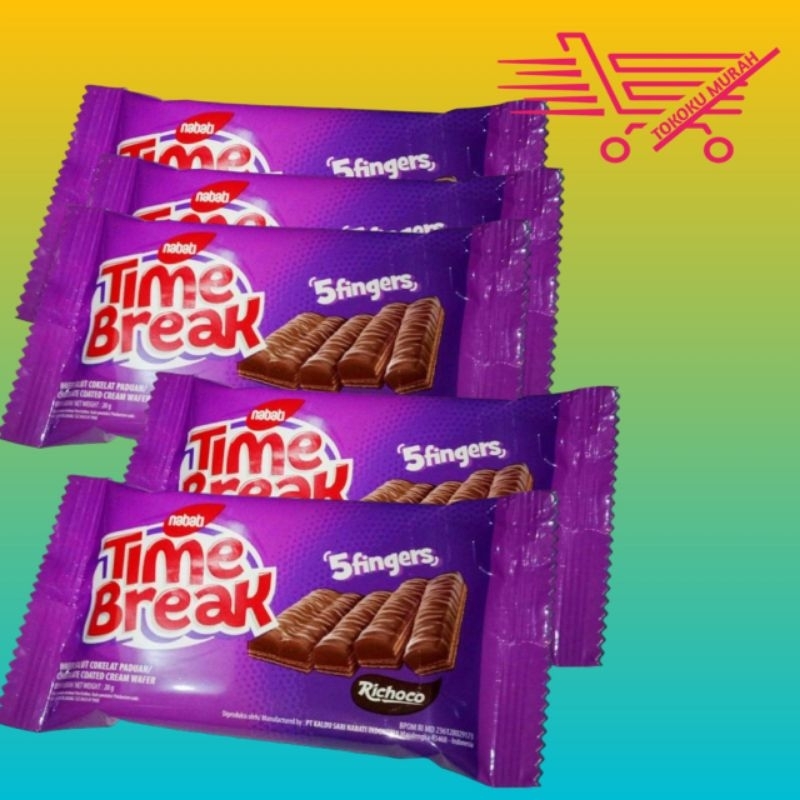 

TIME BREAK 5 FINGER 20 BUNGKUS 16gram RICHOCO||NABATI