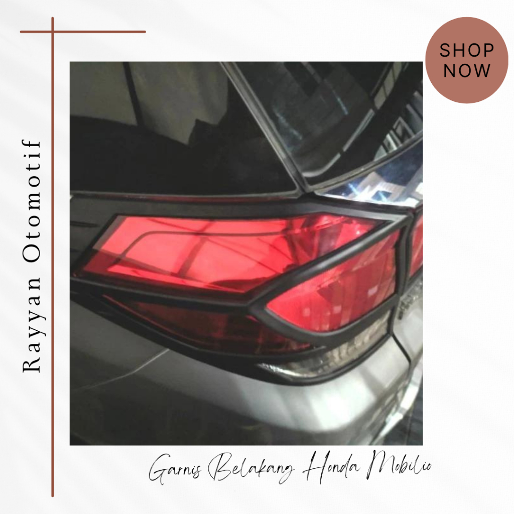 Garnish Lampu Belakang Mobilio Hitam