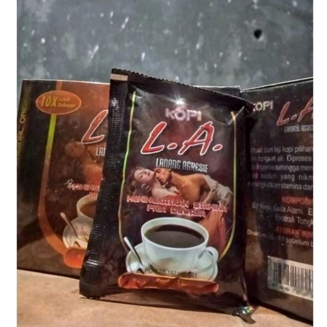 

KOPI LA ( lanang agresif ) ecer 5/10 bungkus lanang coffee kopi mantap asli