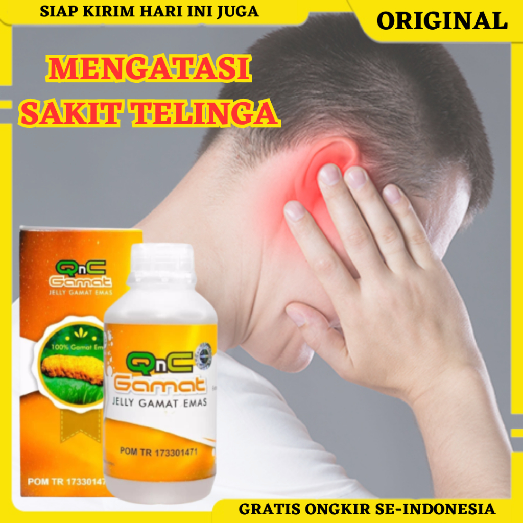 QnC Jelly Gamat, Obat Sakit Telinga, Obat Telinga Berair, Obat Telinga Berdengung, Obat Telinga Berd