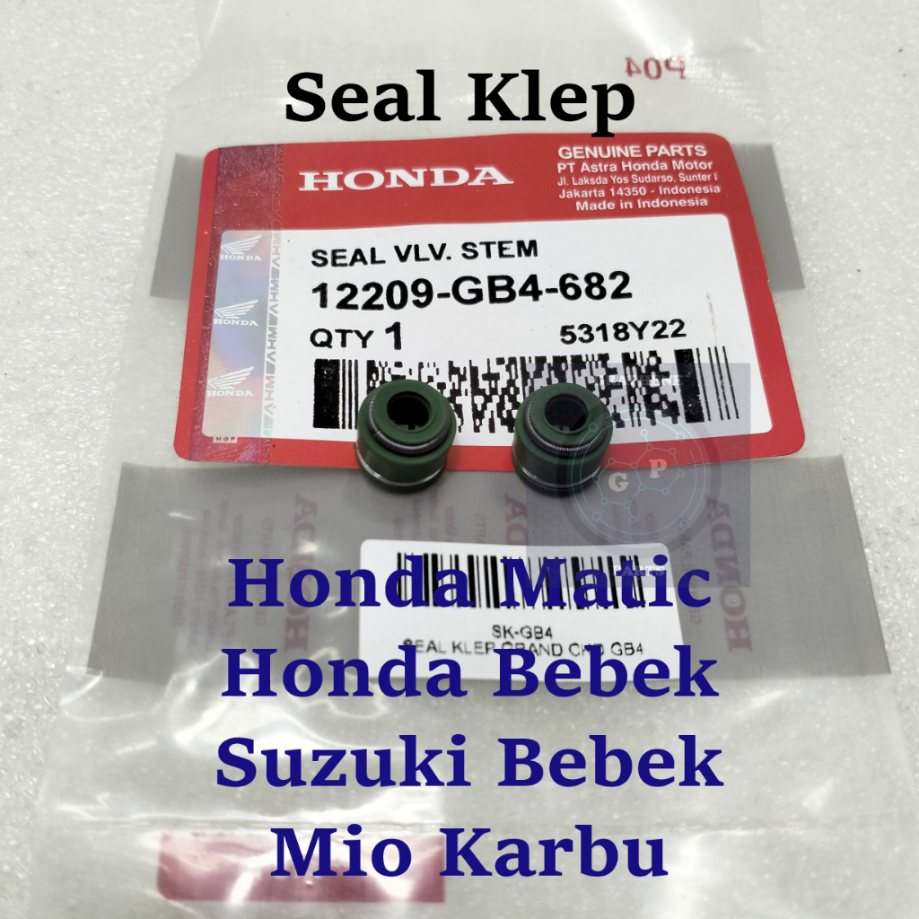 Seal klep GB4 HONDA BEBEK ORI ASLI SMASH SHOGUN GRAND SUPRA KARISMA BEAT VARIO SPACY MIO REVO ABS BL
