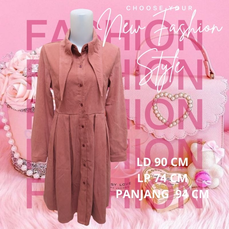Dress coat/blazer coat fashion korea megar bahan suede lembut saku kanan kiri