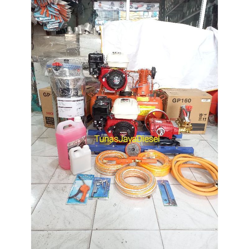 Paket Usaha Steam HONDA Gp 160 Cuci Motor,Mobil - Kompresor - TambalBan