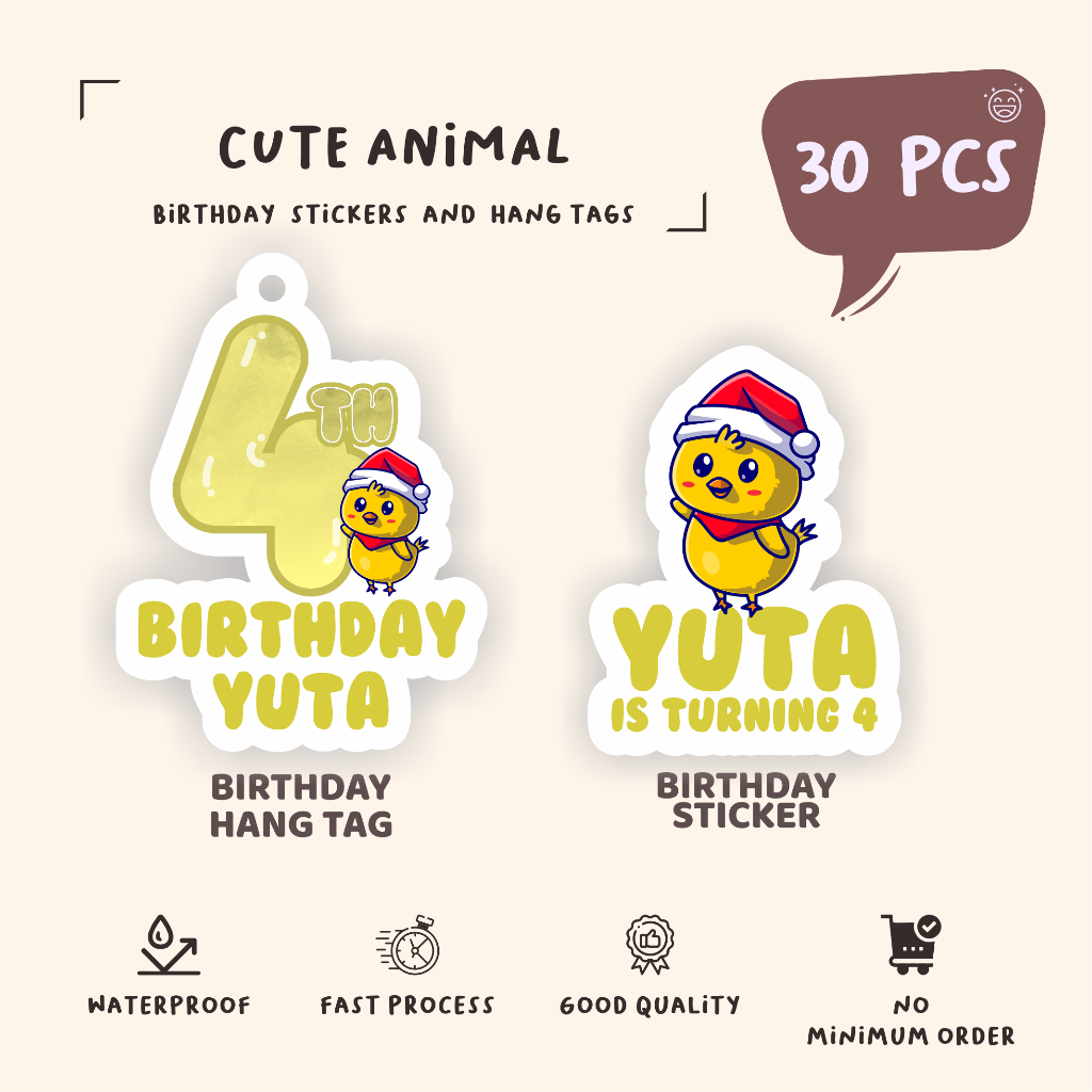 

(30pcs)diecut label hang tag CUTE ANIMAL //label tag/lucu cetak hang tag ulang tahun/label stiker diecut/murah/label ulang tahun/suvemir ultah/stiker diecut/hangtag diecut