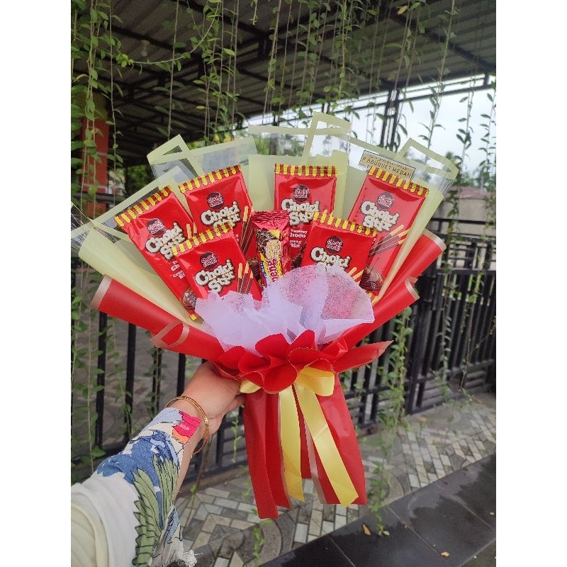 (Ready Siap Kirim)buket hari guru/buket ulang tahun/buket wisuda/Buket snack Medan/Buket jajan medan