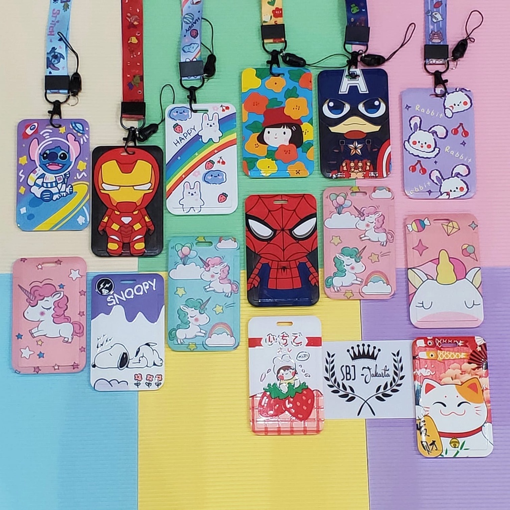 

Cute Animation series Tempat kartu / ID card holder /flash card e toll / name tag