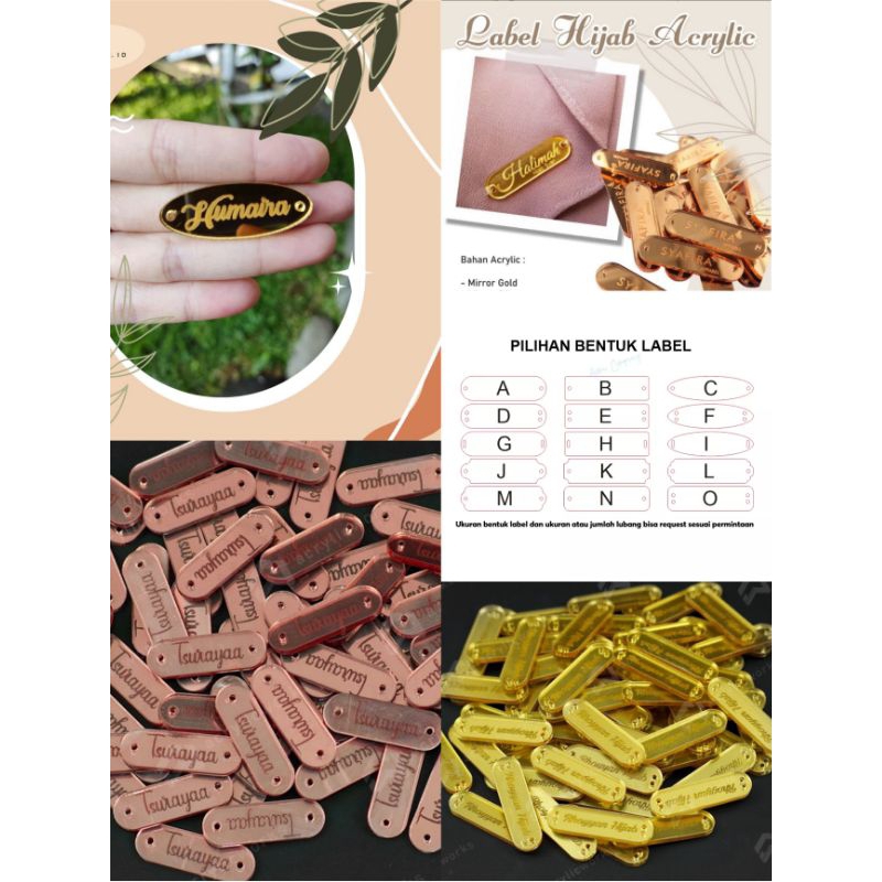 Label Akrilik Promo 2.2 Minimal Order 50 Pcs